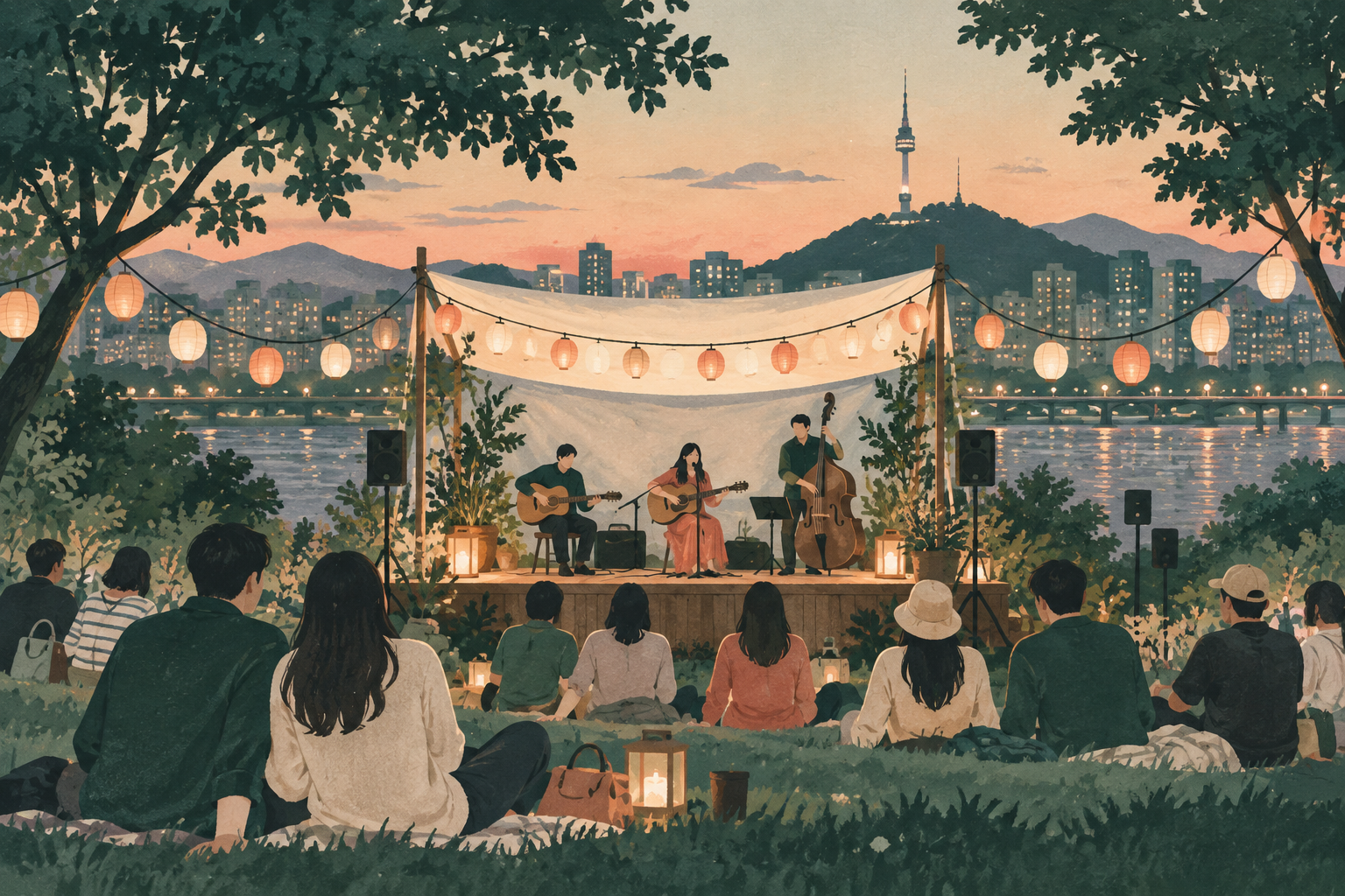 events theme illustration inspired by Korea